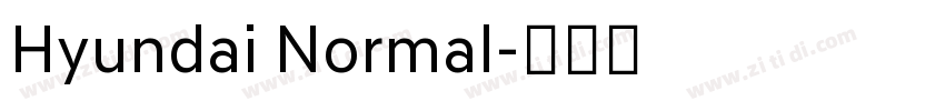 Hyundai Normal字体转换